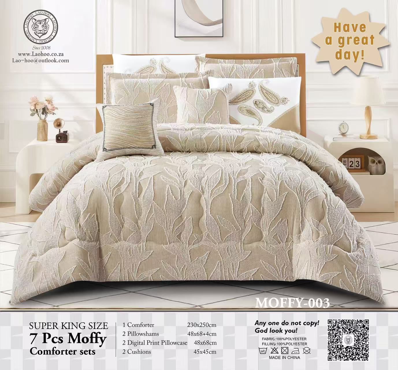 7 piece Moffy comforter