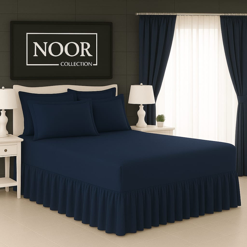5 Piece Plain Frilled Combo Sheet