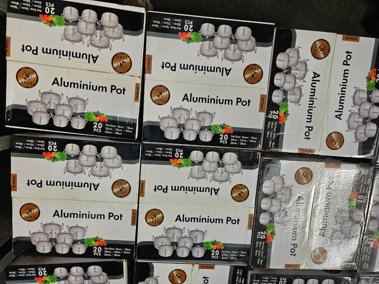 20 Piece Aluminum Pot set