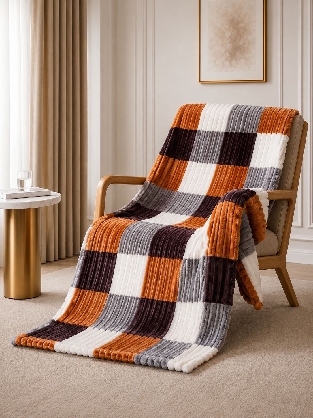 Colored squared fleece