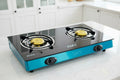 2 BURNER TEMPERED GLASS STOVE