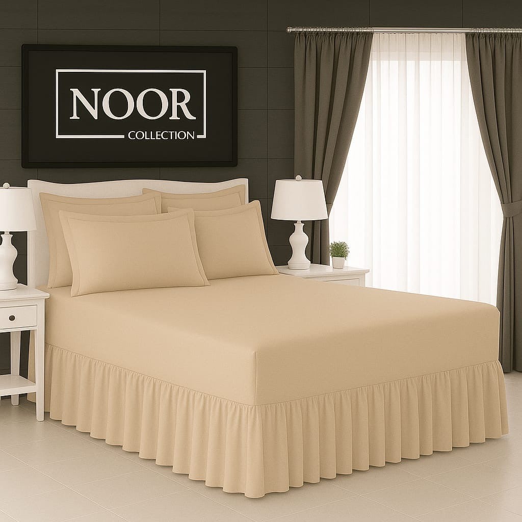 5 Piece Plain Frilled Combo Sheet