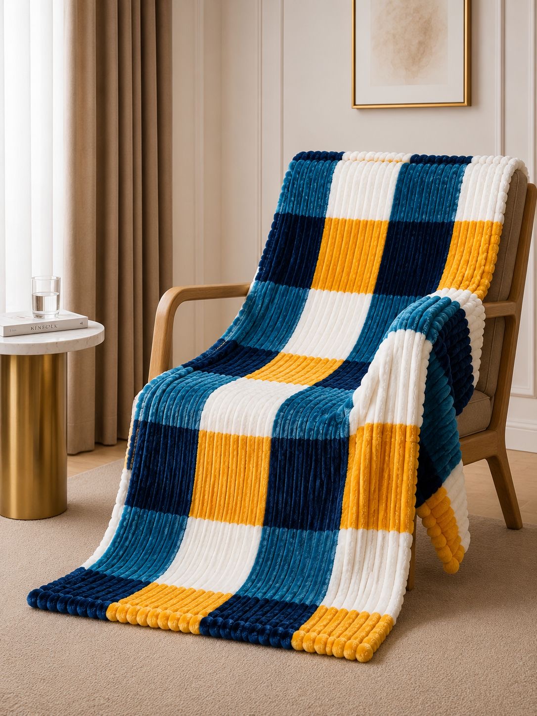 Colored squared fleece