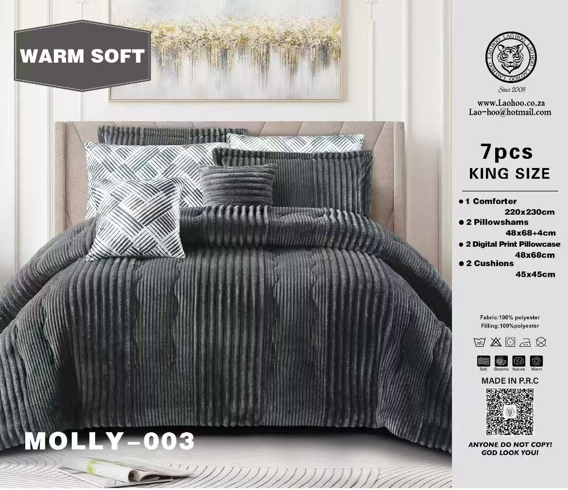 7 piece Thick Stripped Comforter
