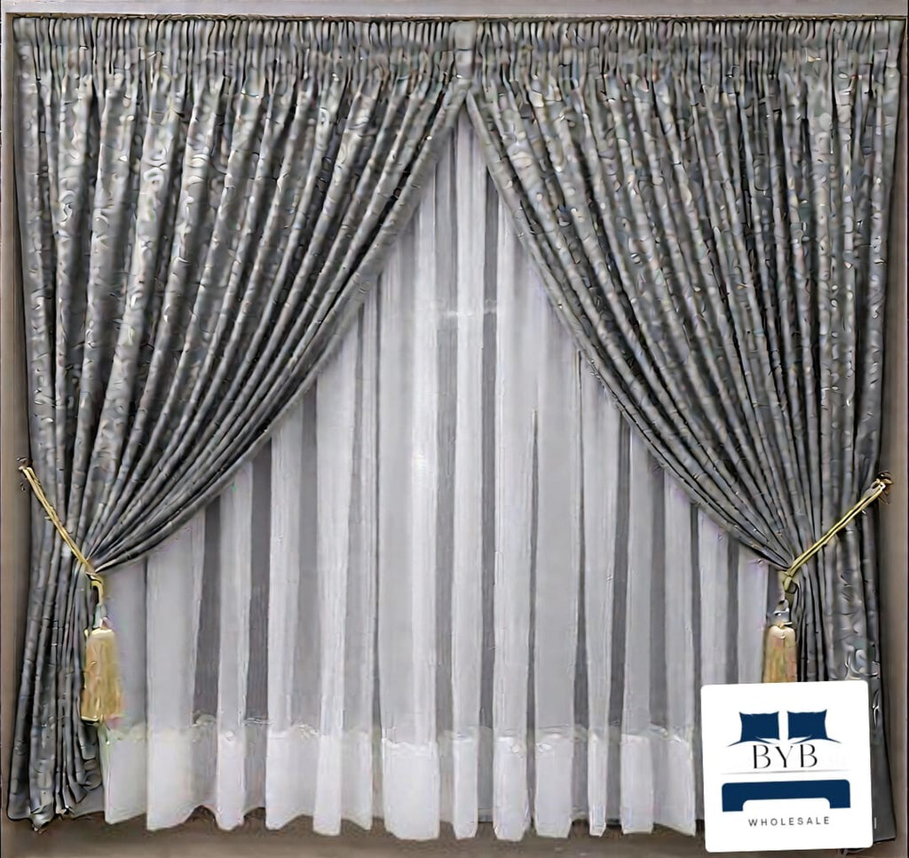 Curtain with Plain Lace