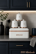 4 piece bread bin and canisters set